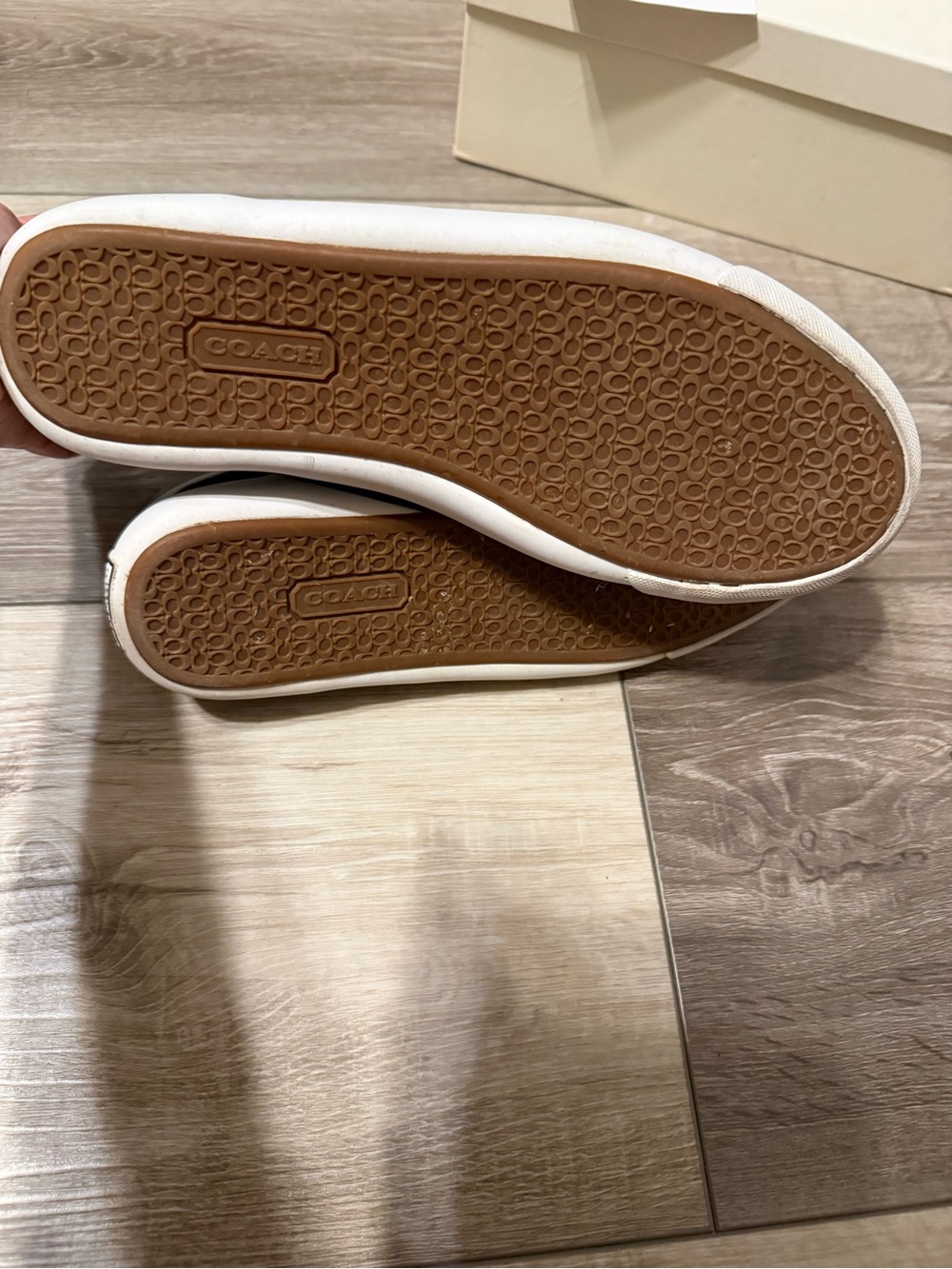 Coach Black Low-Top Logo Lace-Up Sneakers with White Toe - Picture 6 of 7